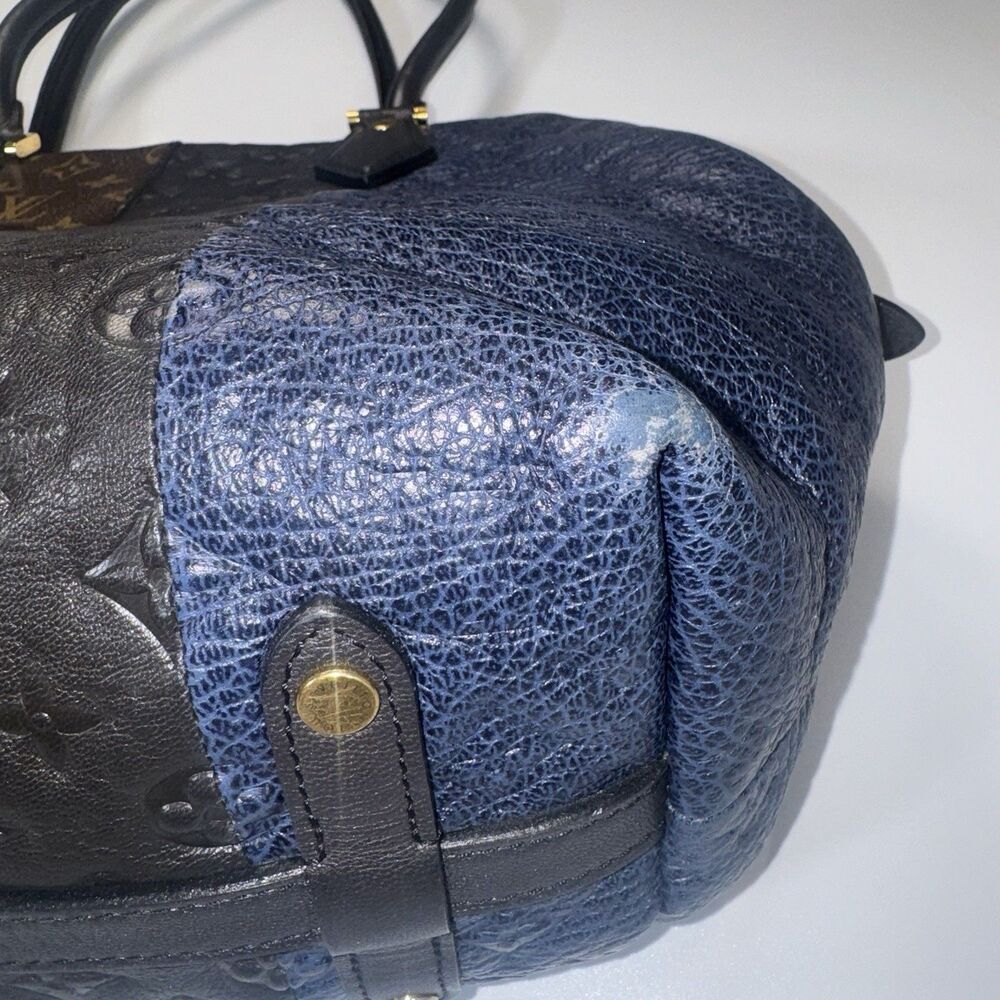 Louis Vuitton Marine Monogram Tri Color Leather Canvas Ltd Edition Blocks Tote - Picture 7 of 16